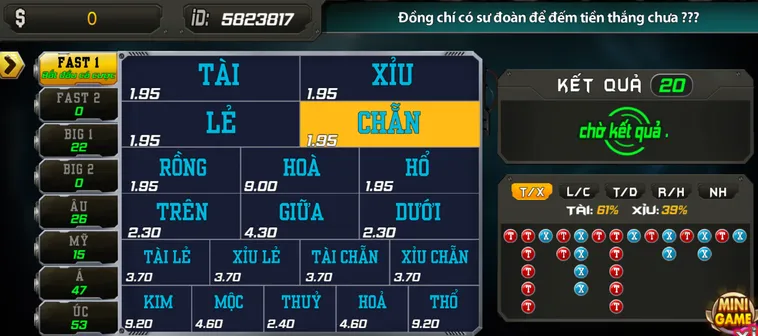 Keno tại B52 Club Sảnh Quay Số Hiện Đại Và Tỷ Lệ Thắng Vượt Trội