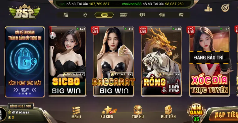 LiveStream Casino B52 Club Sòng Bài Trực Tuyến Đẳng Cấp Với Dealer Xinh Đẹp Năm 2026