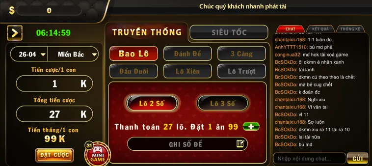 Lô Đề 1 Ăn 99 tại B52 Club Bí Quyết Làm Giàu Từ Những Con Số