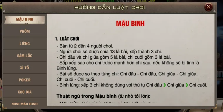 Cách Chơi Mậu Binh Tại B52 Club Dành Cho Game Thủ