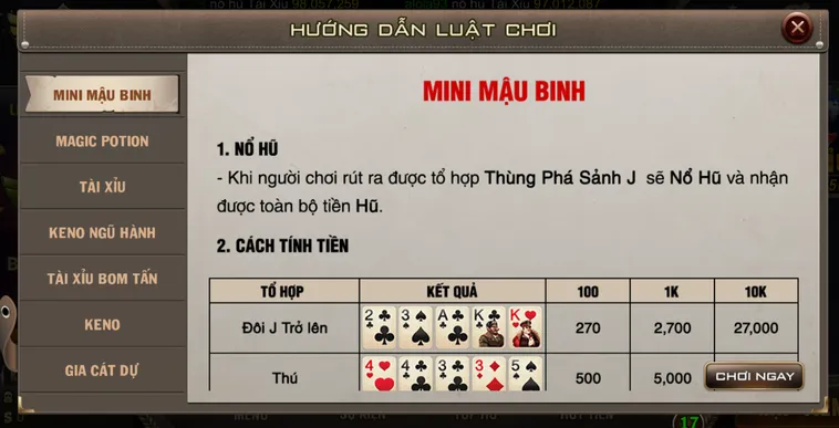 Mini Mậu Binh Tại B52 Club Game Bài Tốc Độ Với Tỷ Lệ Trả Thưởng Cực Cao 2026