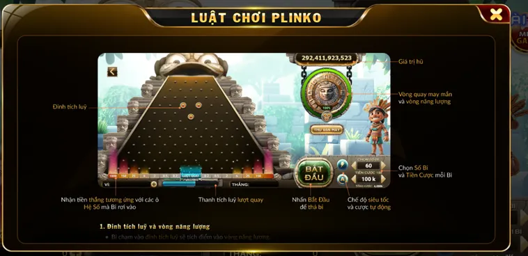 Plinko tại B52 Club Trò Chơi Rơi Bóng Nhận Thưởng Đầy Bất Ngờ