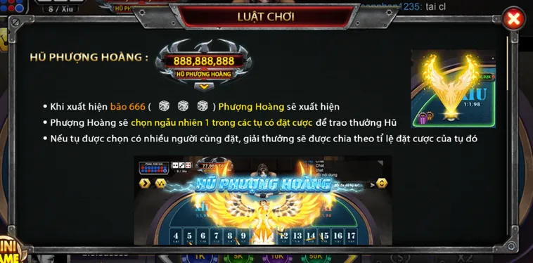 Casino Sicbo Phượng Hoàng Tại B52 Club Trải Nghiệm Đồ Họa Đỉnh Cao Và Săn Hũ Khủng
