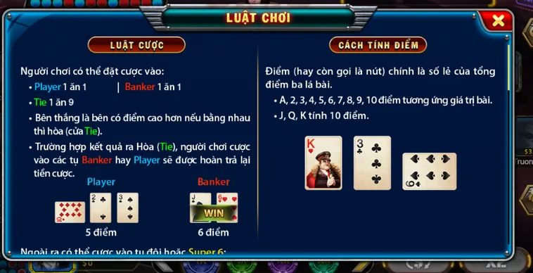 Super Baccarat 6 Tại B52 Club Phiên Bản Nâng Cấp Với Tỷ Lệ Thắng Siêu Khủng Năm 2026