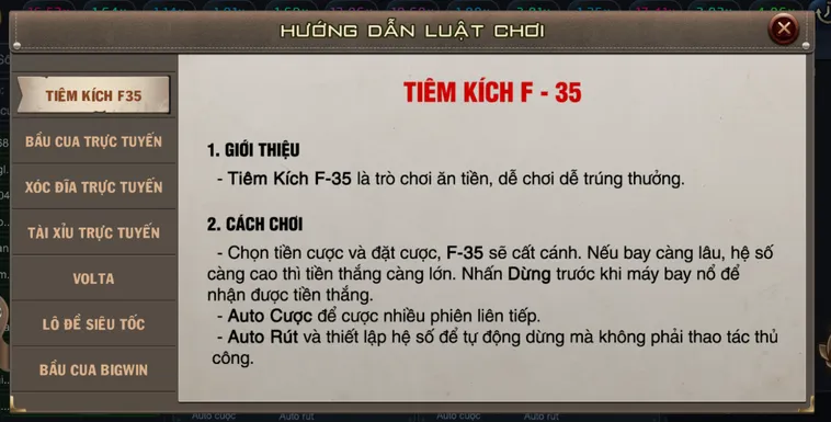 Chinh Phục Bầu Trời Với Minigame Tiêm Kích F35 B52 Club