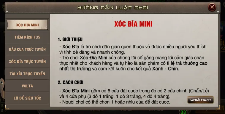 Xóc Dĩa Mini Tại B52 Club Sảnh Cược Siêu Tốc Và Cơ Hội Nhận Thưởng Chớp Nhoáng 2026